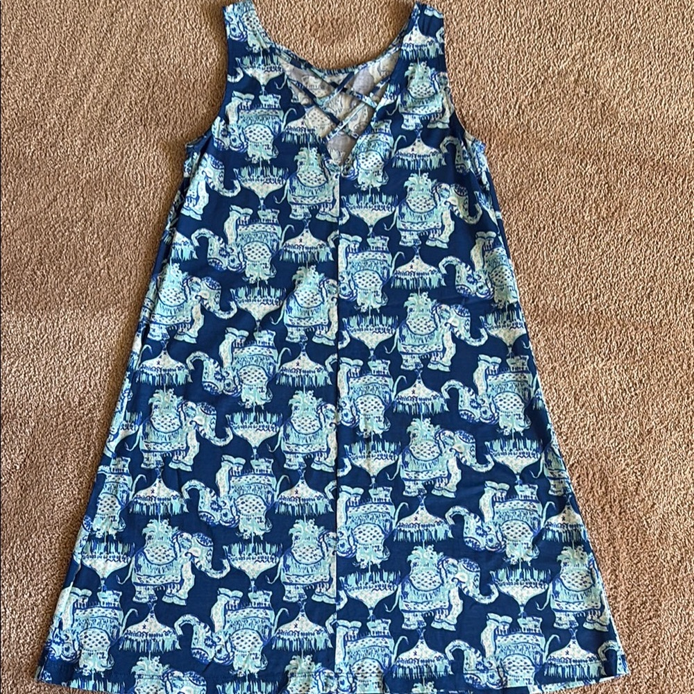 Lilly Pulitzer Blue Elephant Print Dress - Picture 2 of 6
